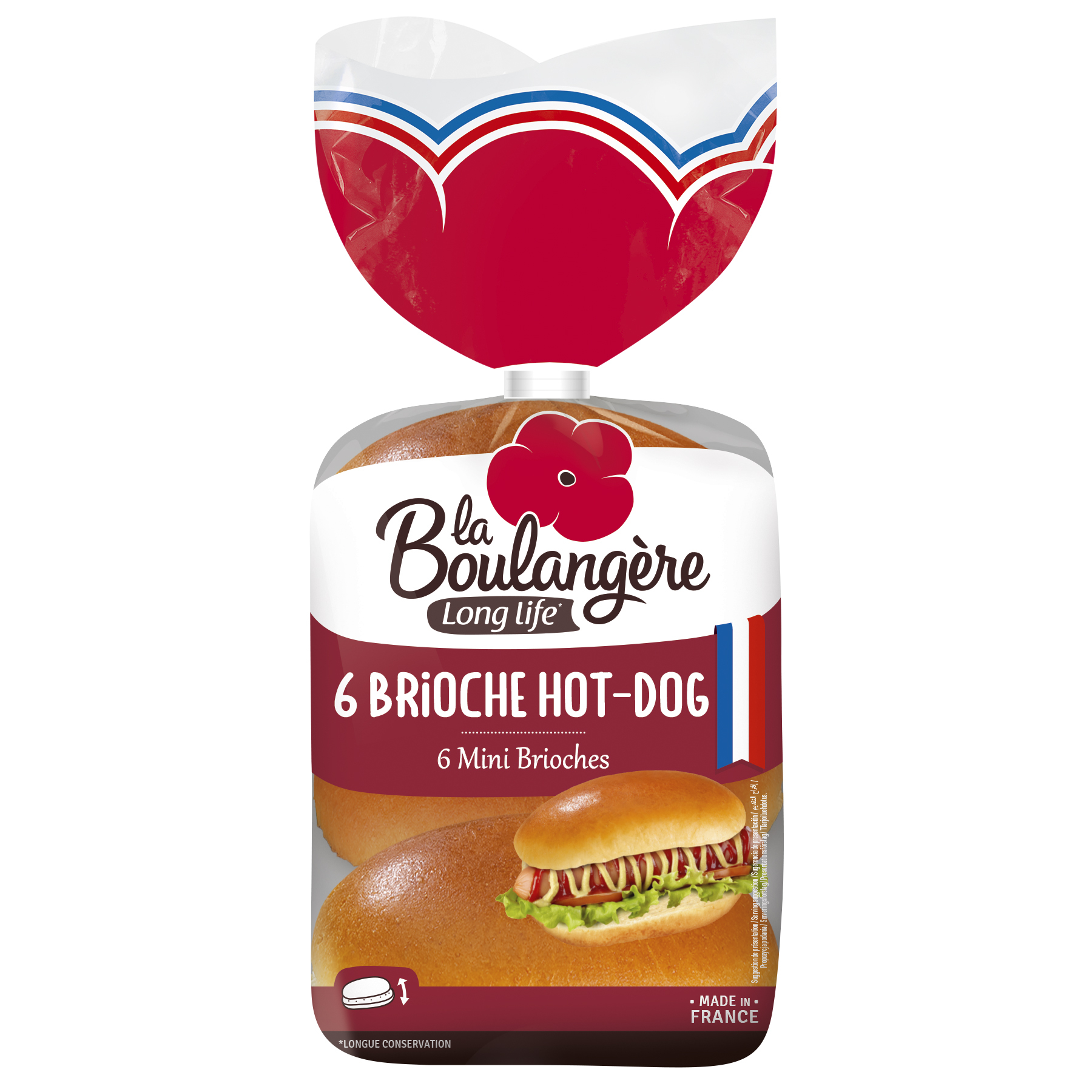 Long Life Brioche Hot Dog Buns 6pk 270g
